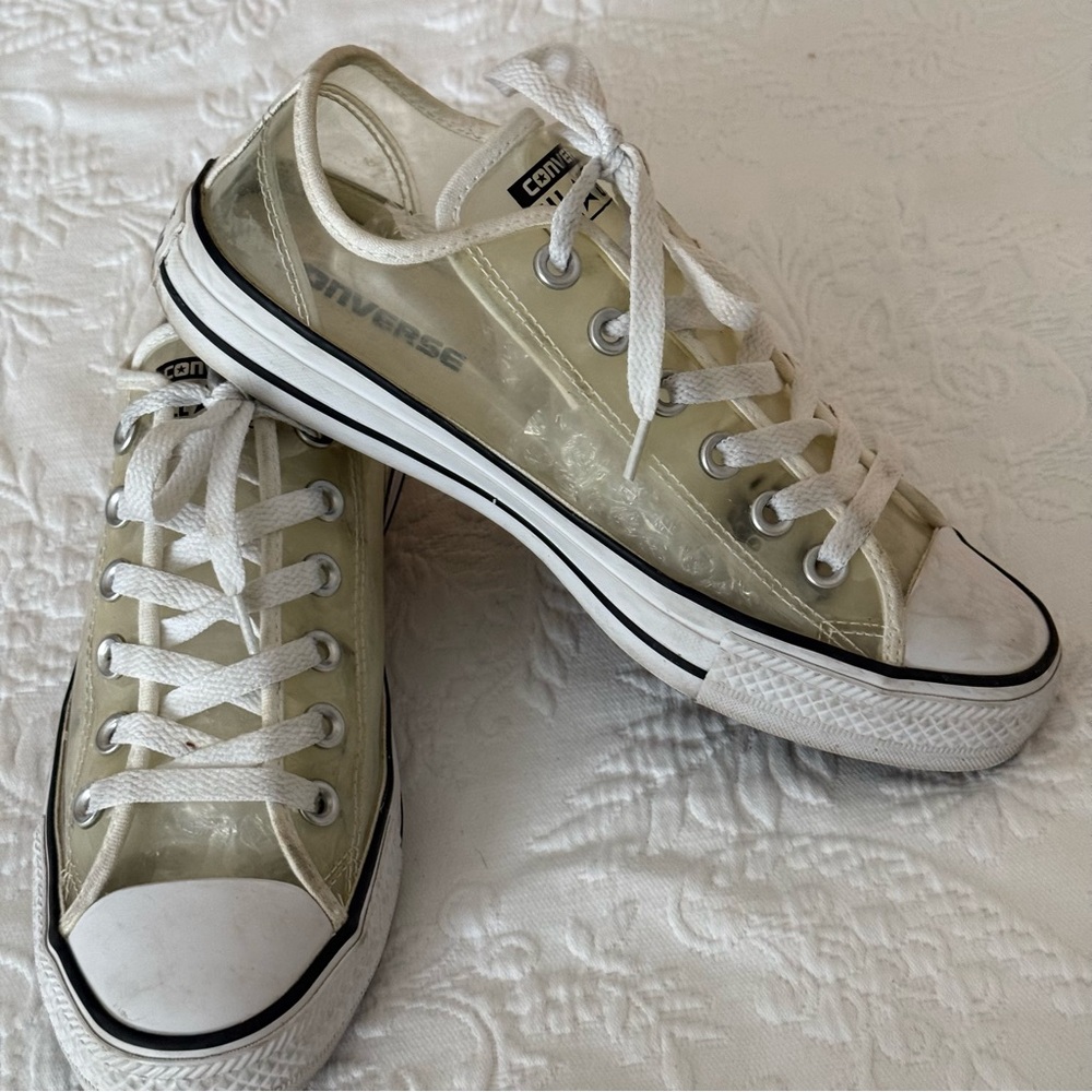 Converse Chuck Taylor All Star Clear See Thru Lace Sneakers size 7